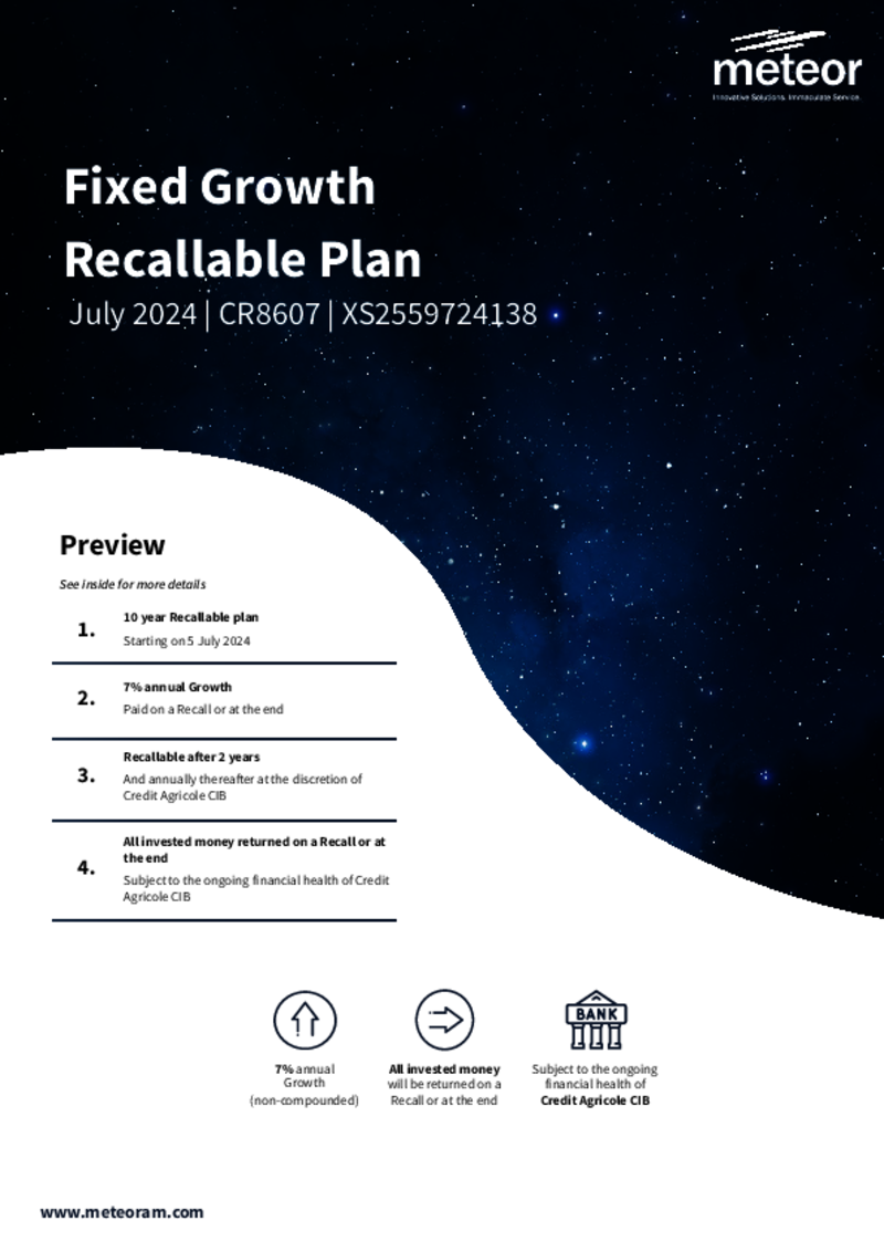 Meteor Fixed Growth Recallable Plan May 2024 - CR8431