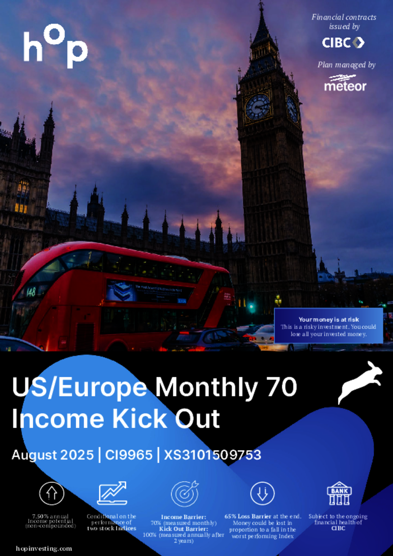 hop investing US/Europe Monthly 70 Income Kick Out August 2025 - CI9965