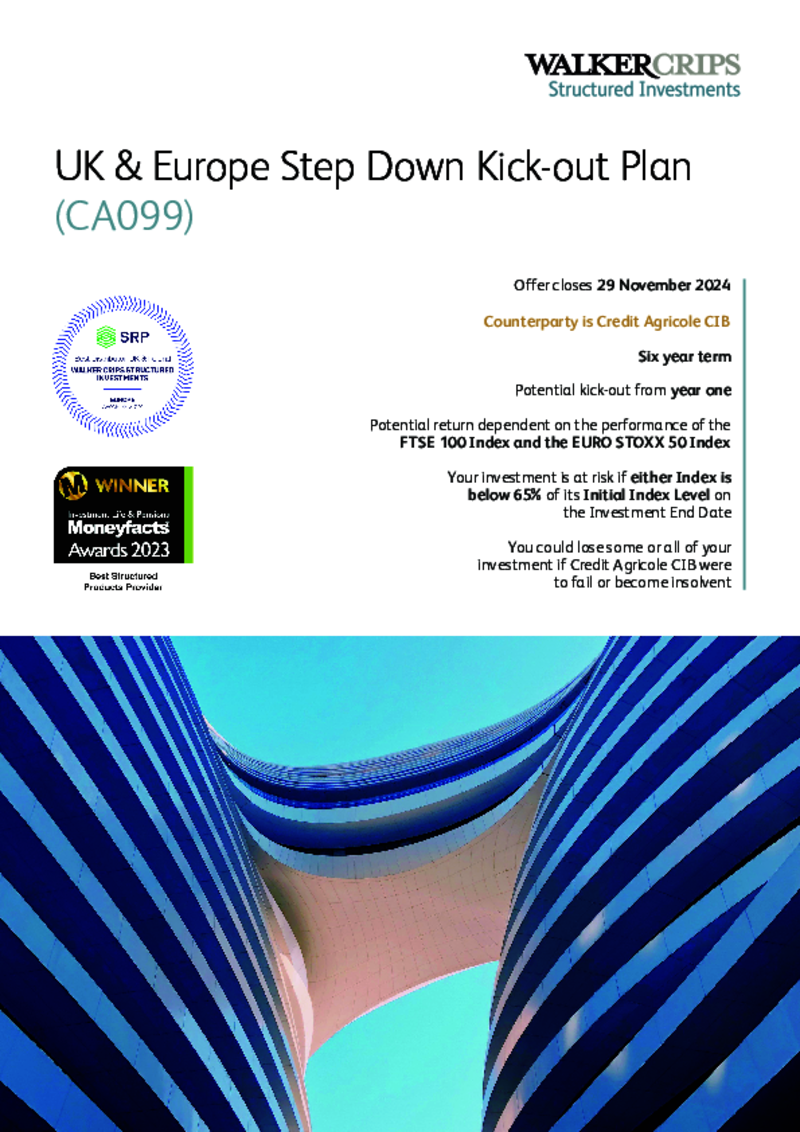 Walker Crips UK & Europe Step Down Kick-out Plan (CA099)