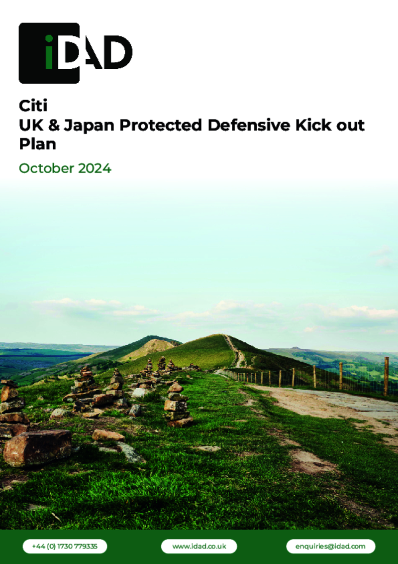 IDAD Citi UK & Japan Protected Defensive Kick out Plan - October 2024