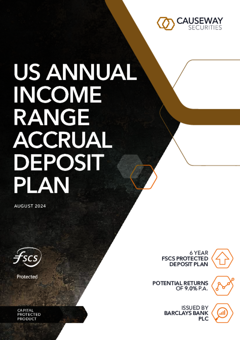 Causeway Securities US Range Accrual Annual Income Deposit Plan August 2024