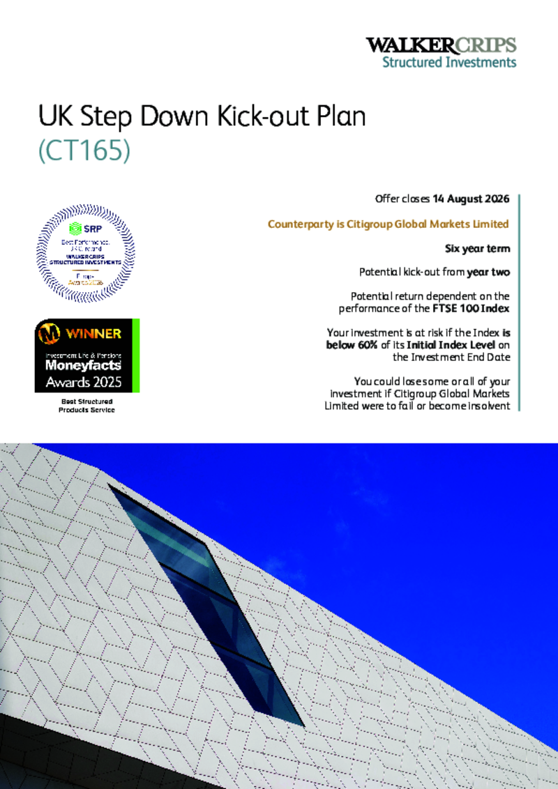 Walker Crips UK Step Down Kick-out Plan (CT165)