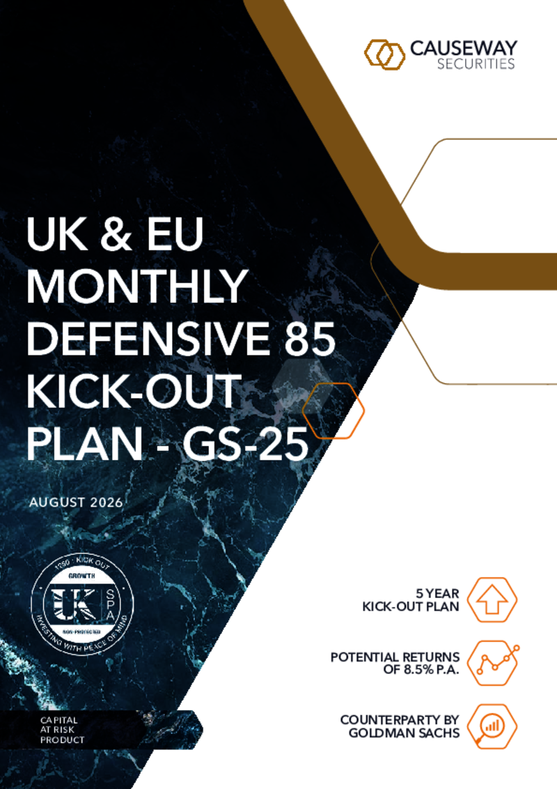 Causeway Securities UK & EU Monthly Defensive 85 Kick-Out Plan GS-25 -  August 2026