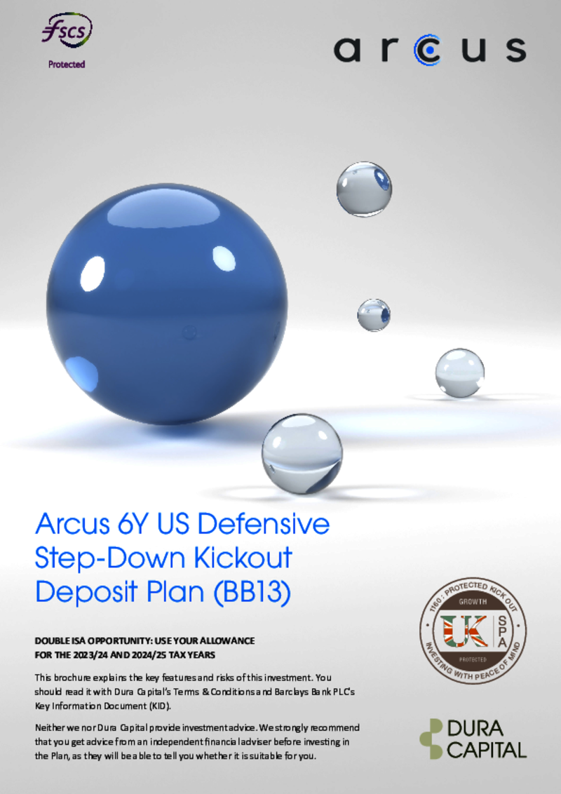 Arcus 6Y US Defensive Step-Down Kick-Out Deposit Plan (BB10)