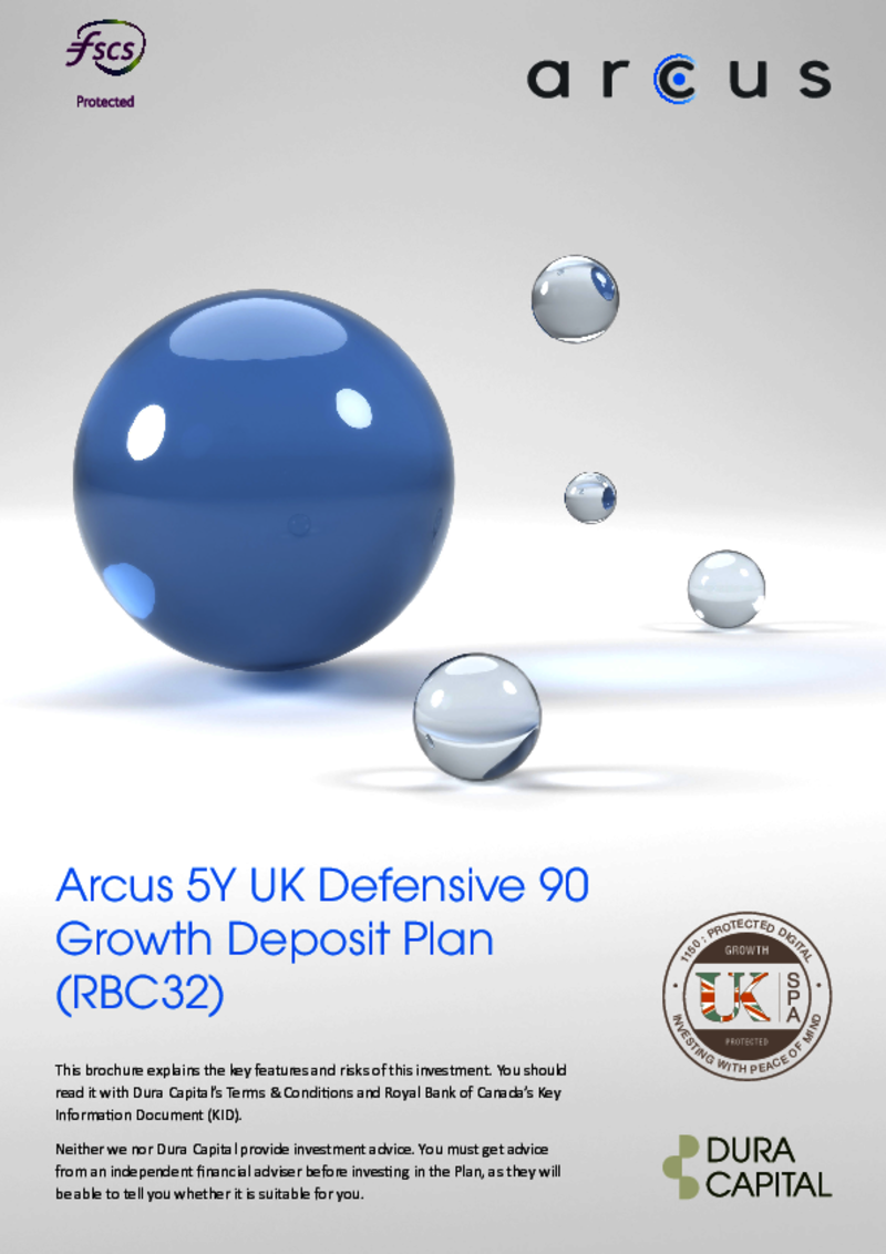 Arcus 5Y UK Defensive 90 Growth Deposit Plan (RBC32)