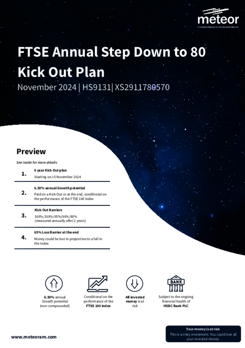 Meteor FTSE Annual Step Down to 80 Kick Out Plan November 2024 - HS9131