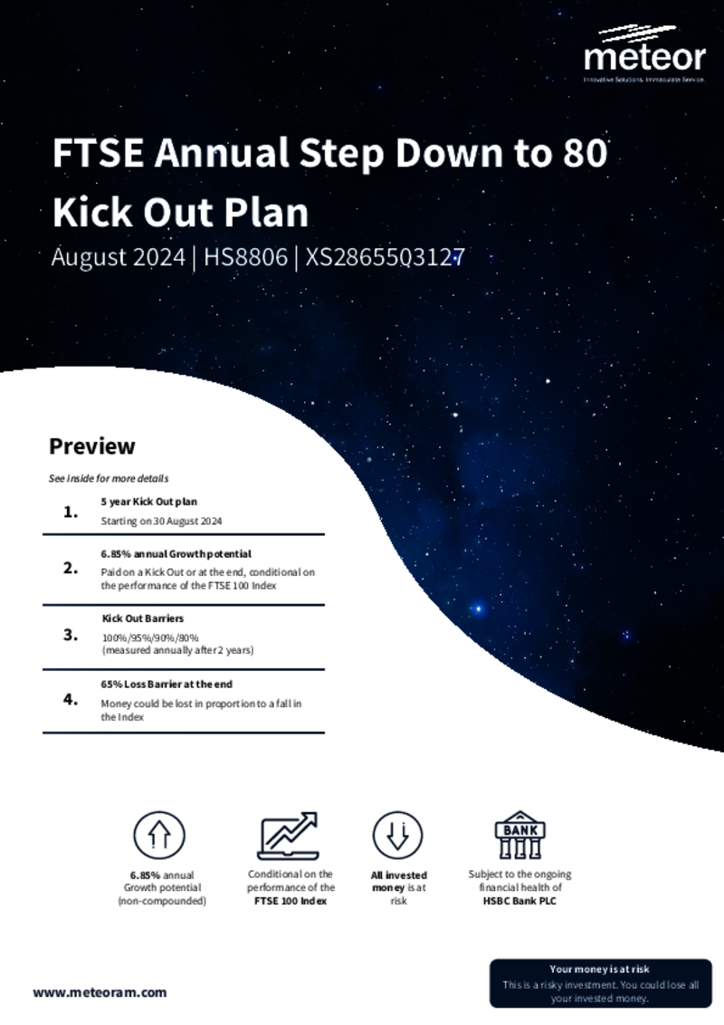 Meteor FTSE Annual Step Down to 80 Kick Out Plan August 2024 - HS8806