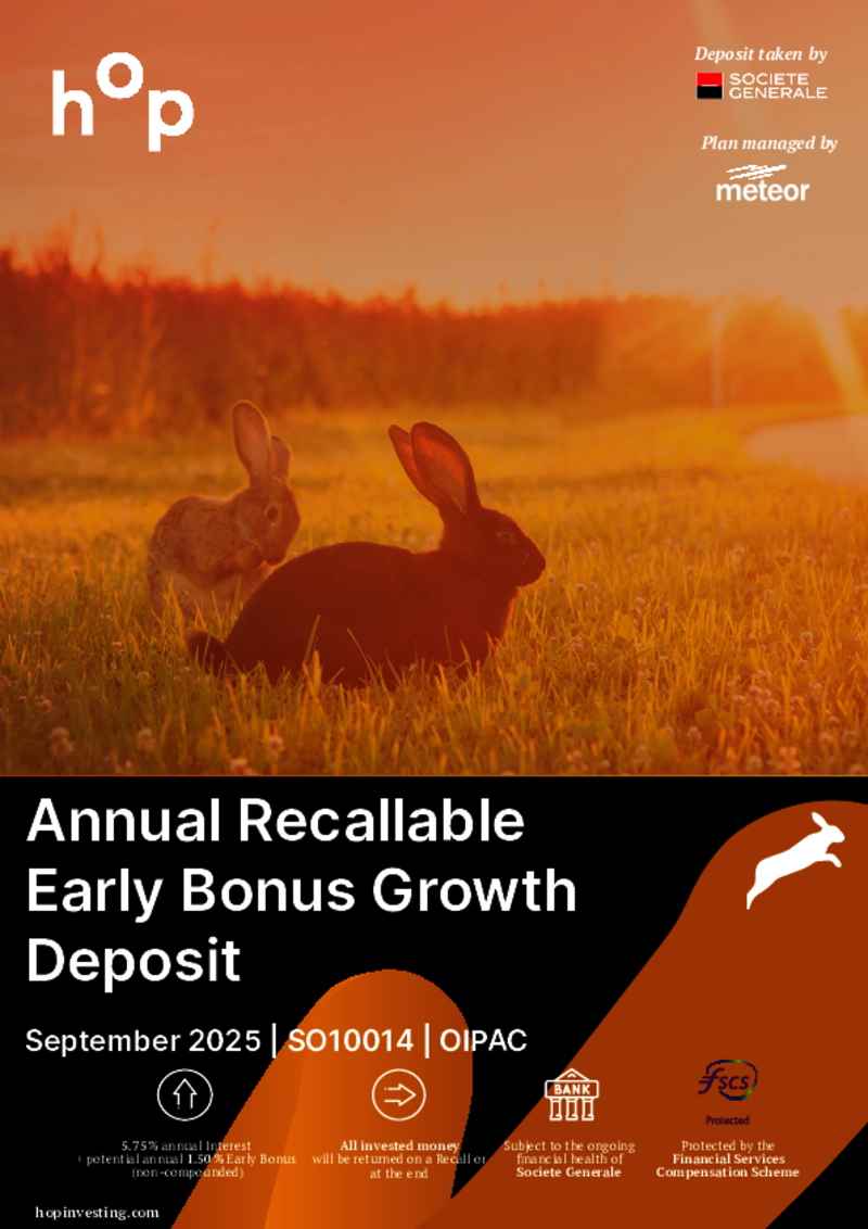 hop investing Annual Recallable Early Bonus Growth Deposit Plan July 2025 - SO9939
