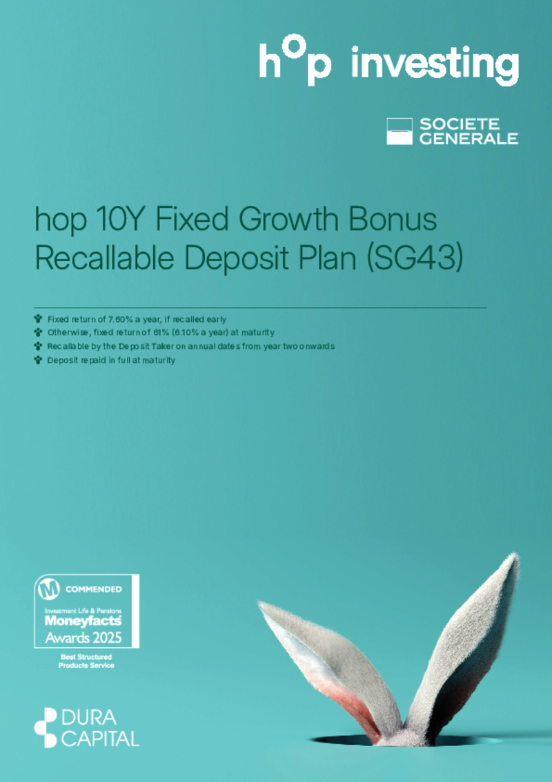 hop 10Y Fixed Growth Bonus Recallable Deposit Plan (SG39)