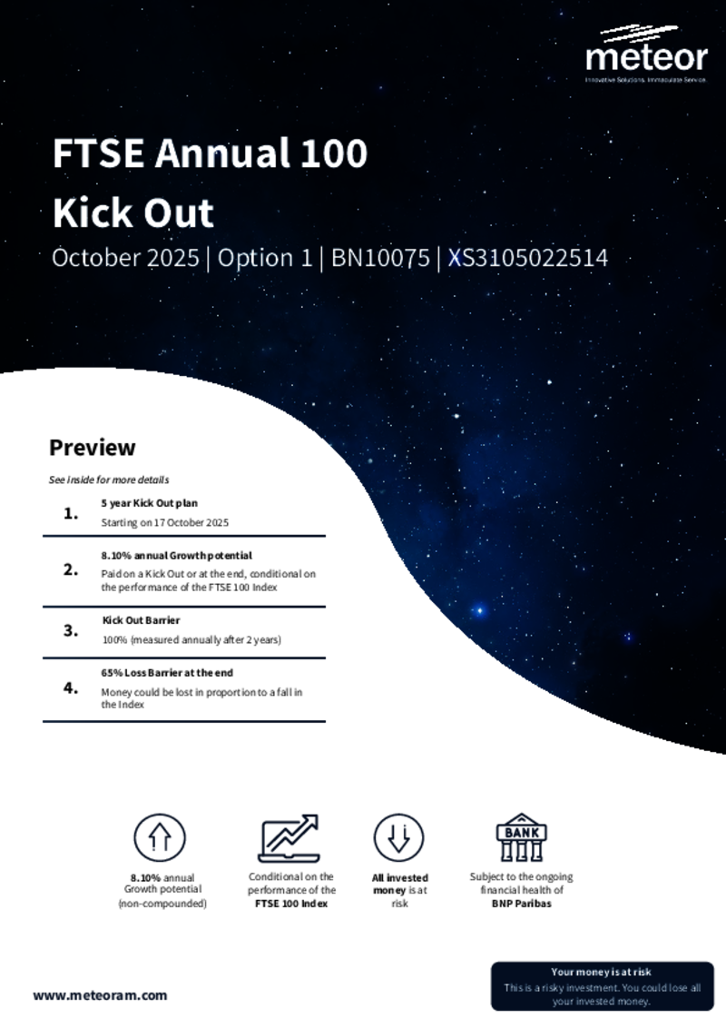 Meteor FTSE Annual Step Down to 80 Kick Out Plan October 2025 (Option 1) - BN10077