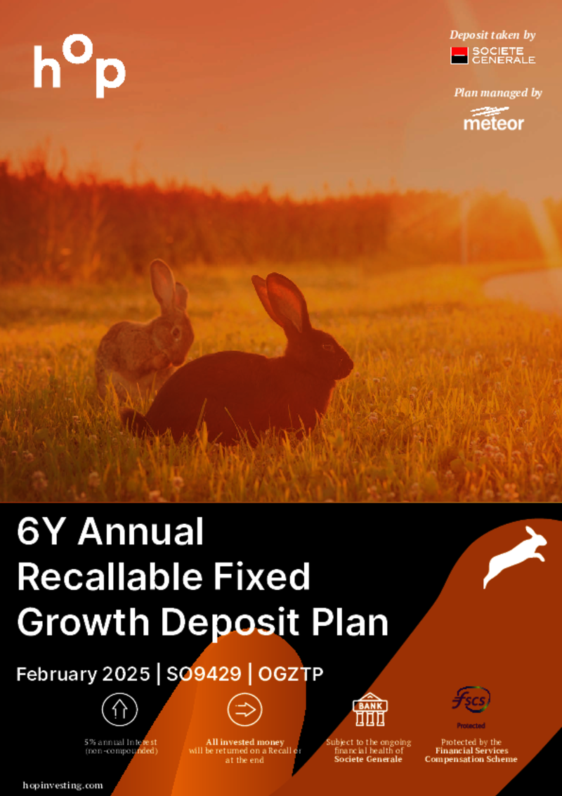 hop investing 6Y Annual Recallable Fixed Growth Deposit Plan February 2025 - SO9429