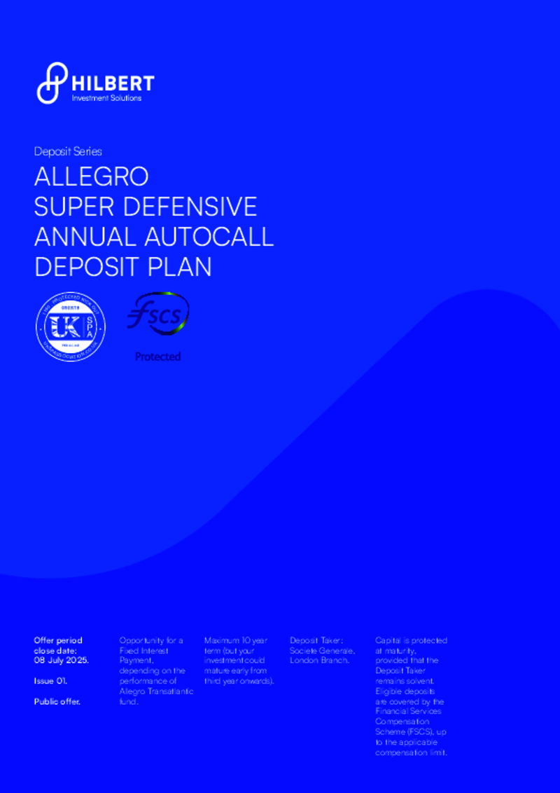 Hilbert Allegro Super Defensive Annual Autocall Plan - Issue 01 - July 2025