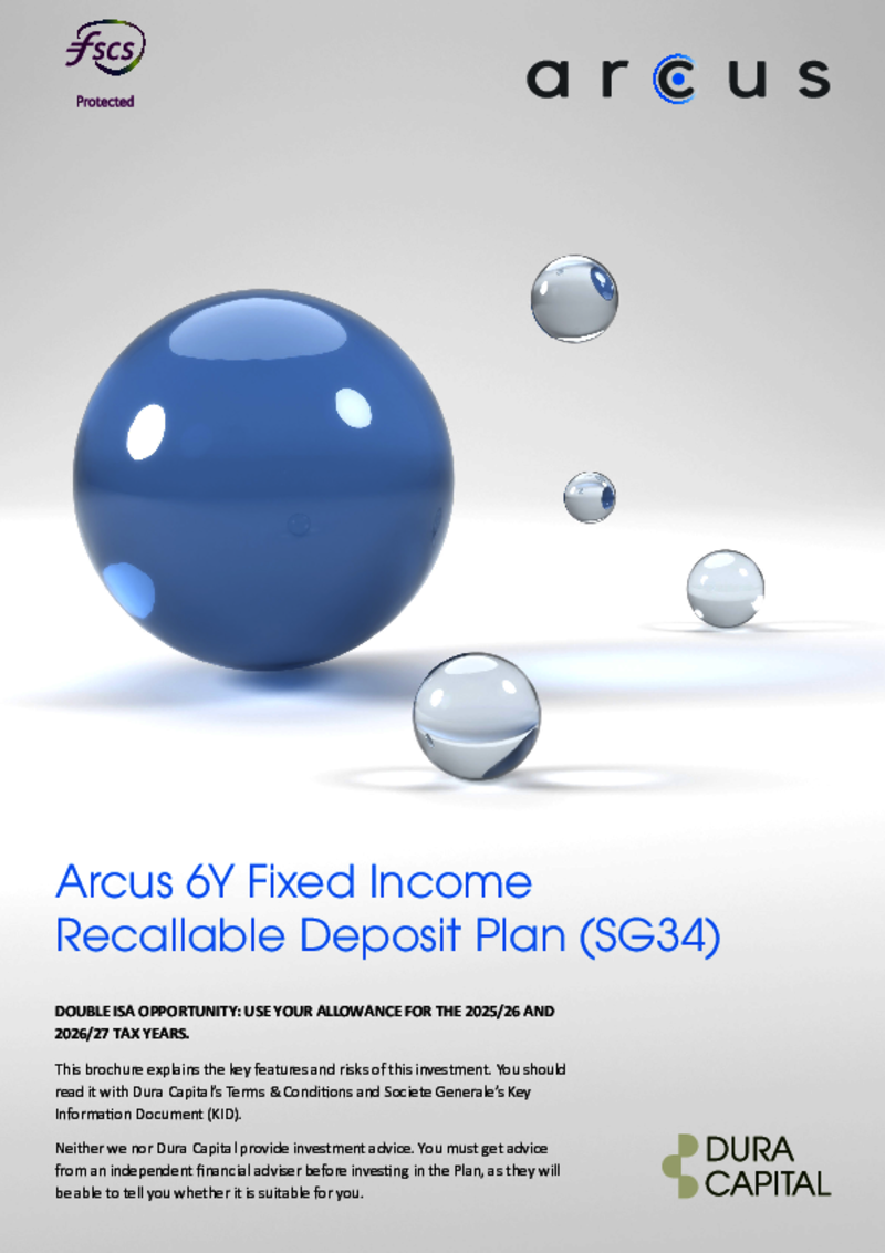 Arcus 6Y Fixed Income Recallable Deposit Plan (SG34)