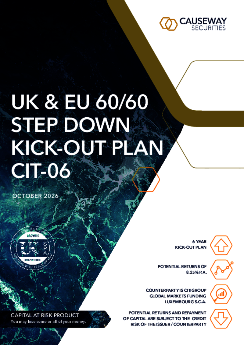Causeway Securities UK & EU 60/60 Step Down Kick-Out Plan CIT-06 - October 2026