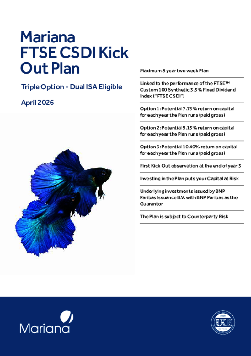 Mariana FTSE CSDI Kick Out Plan - Option 2– April 2026