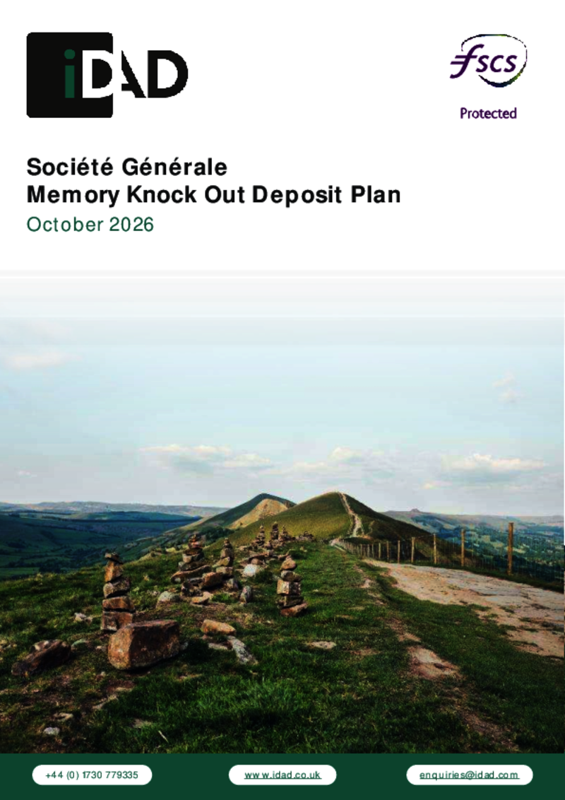 IDAD Société Générale  Memory Knock Out Deposit Plan - October 2026